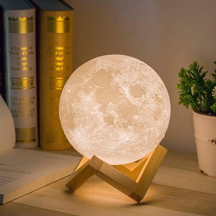 3D Moon Lamp – Warm LED Night Light For Bedroom Decor